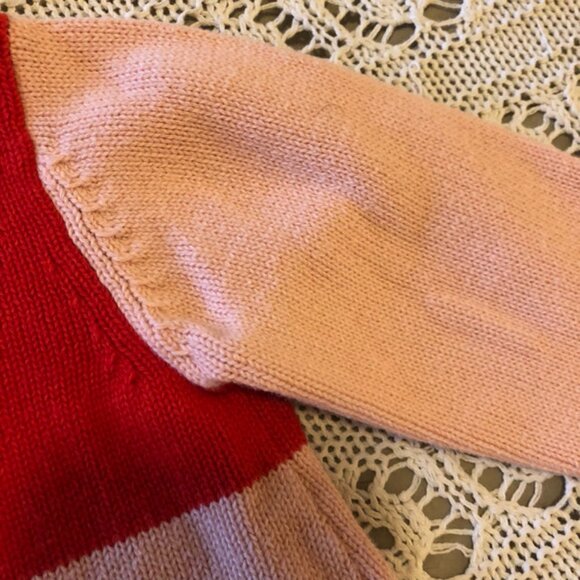 Tea Collection Pink & Red Sweater Size 12-18 Months - Picture 5 of 6